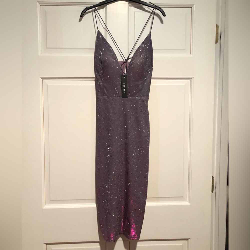 NWT Entry Purple Shimmer Dress